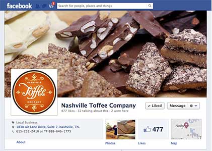 Nashville Toffee Company Facebook Page