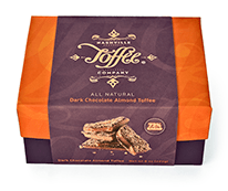8oz Dark Chocolate Almond Toffee Box