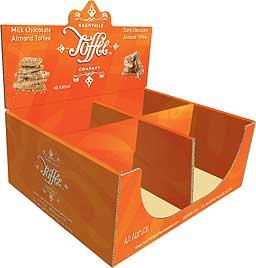 Nashville Toffee Company point of purchase display mock-up Nashville Toffee Company point of purchase display mock-up